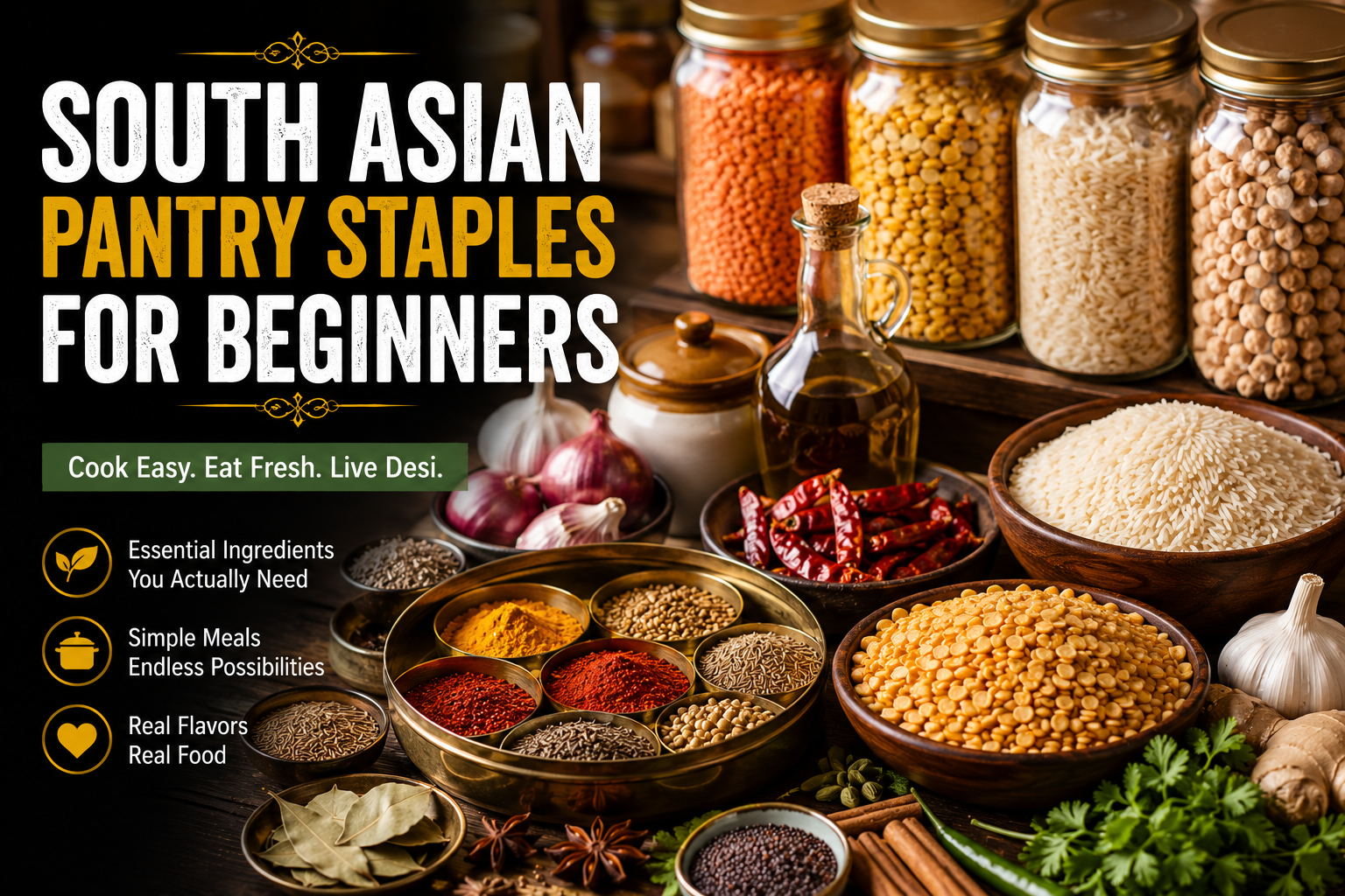 South Asian Pantry Staples for Beginners