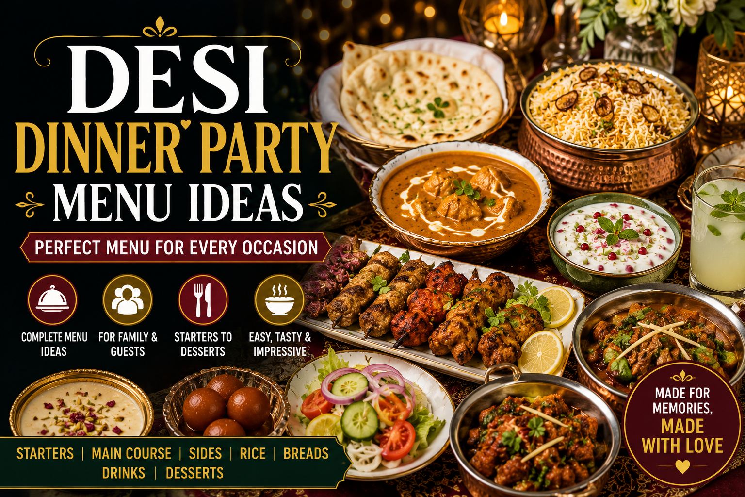 Desi Dinner Party Menu Ideas