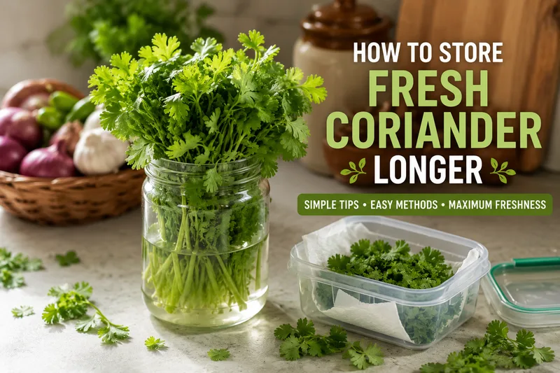 How to Store Fresh Coriander Longer