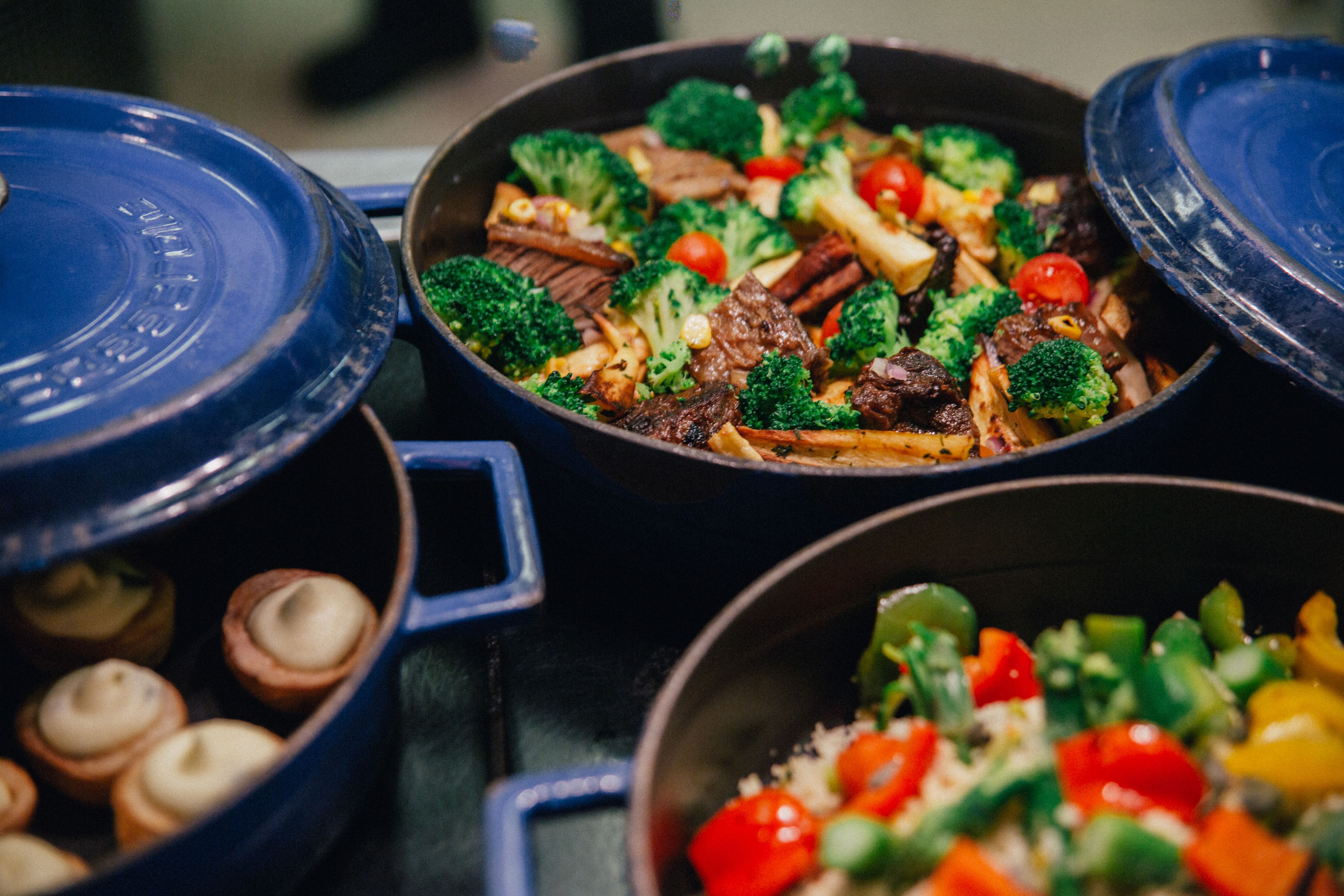 A comforting one pot Desi dinner with fragrant rice, chicken, vegetables, and fresh coriander