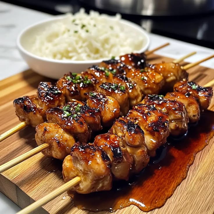 Negima Yakitori (Chicken Skewers)
