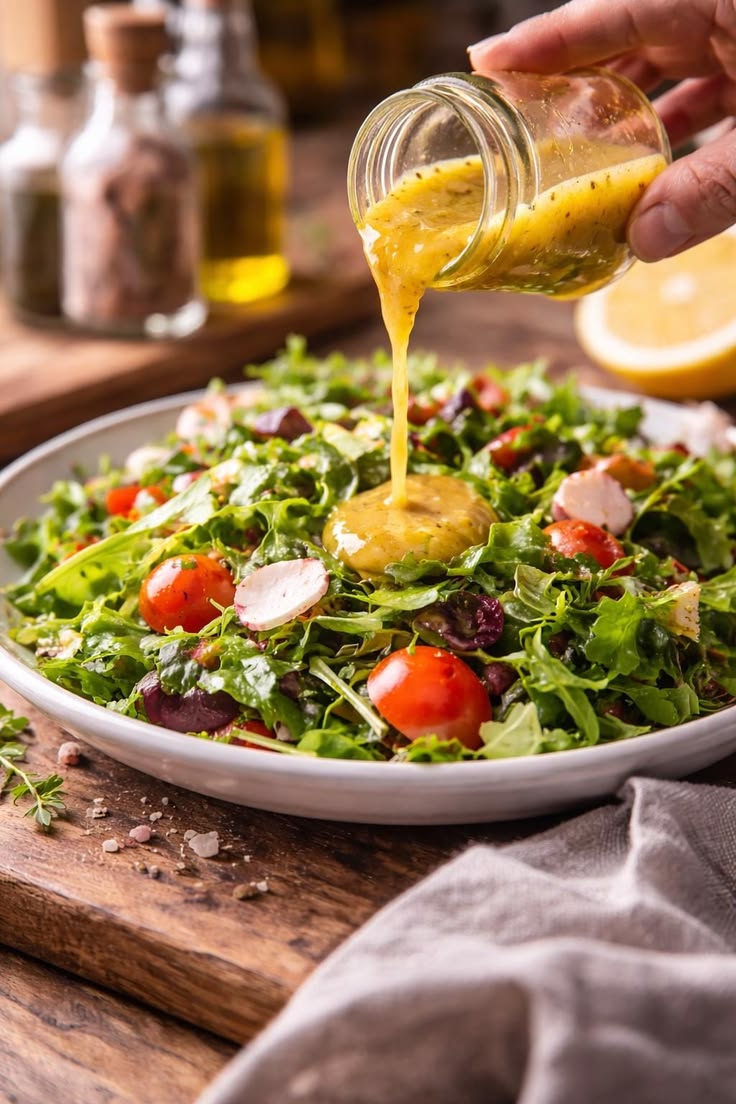 Classic French vinaigrette in a bowl.