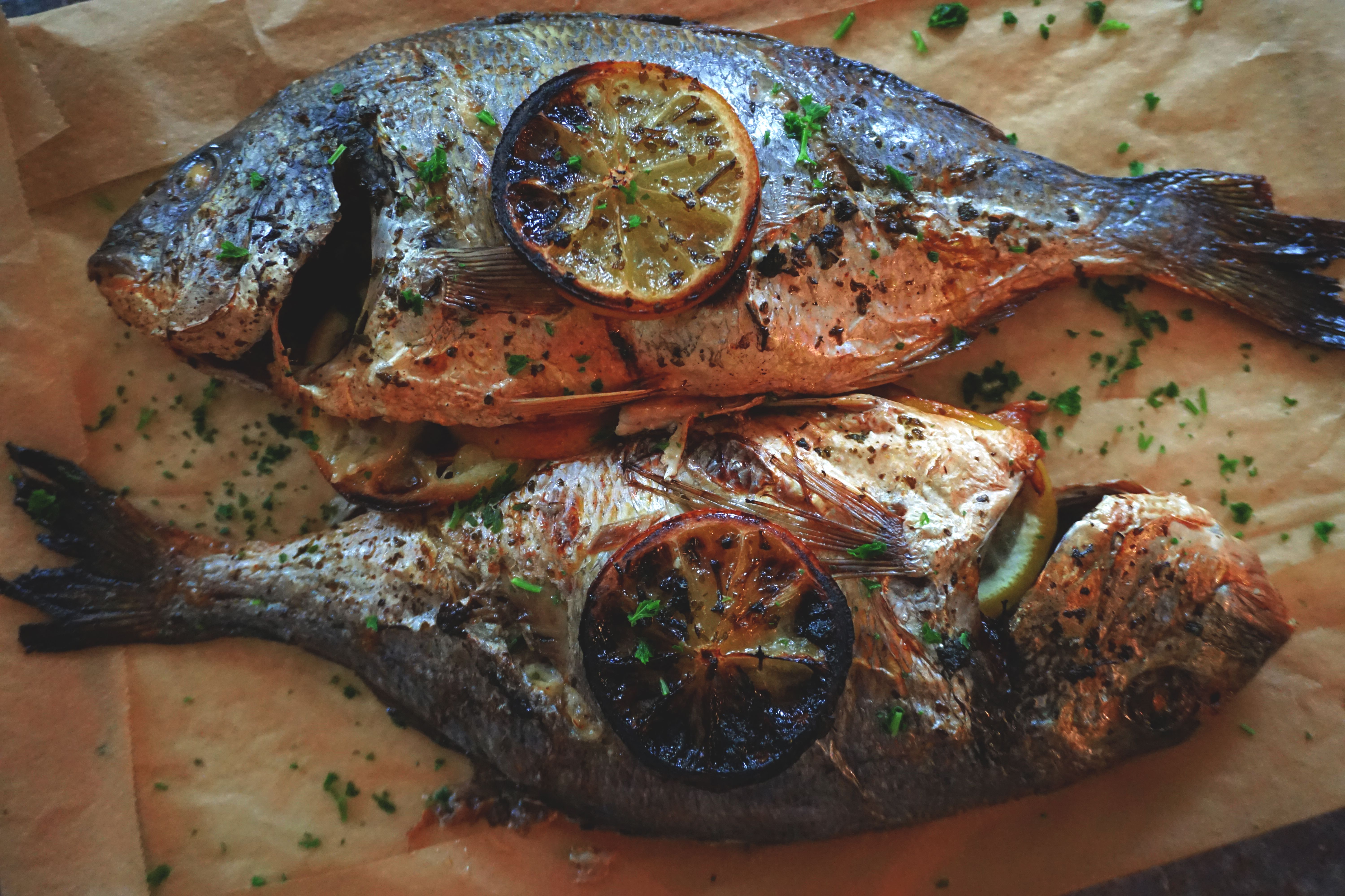 Baked Whole Fish with Garlic, Herbs & Lemon
