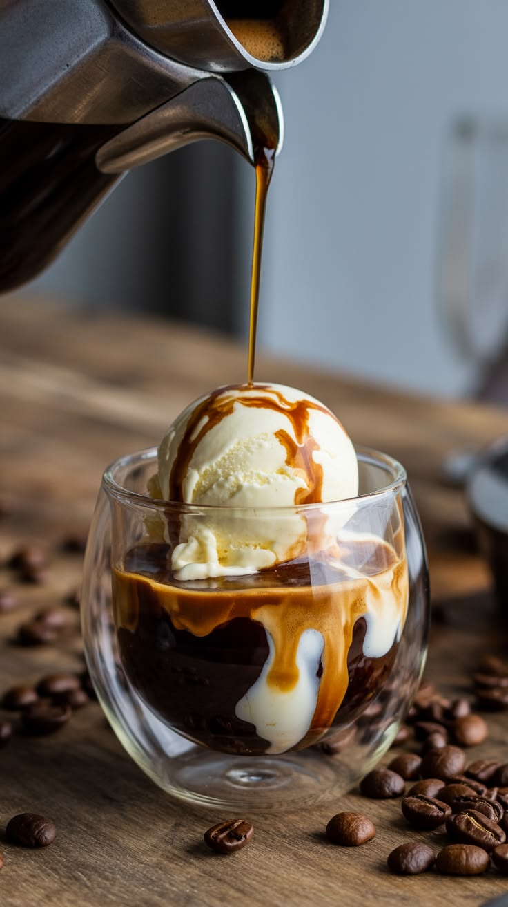 Italian Affogato (Coffee & Ice Cream Dessert)