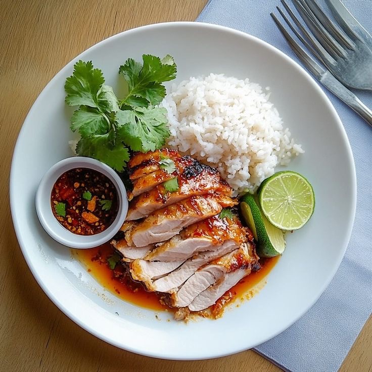 Hainanese Chicken Rice (Khao Man Gai)