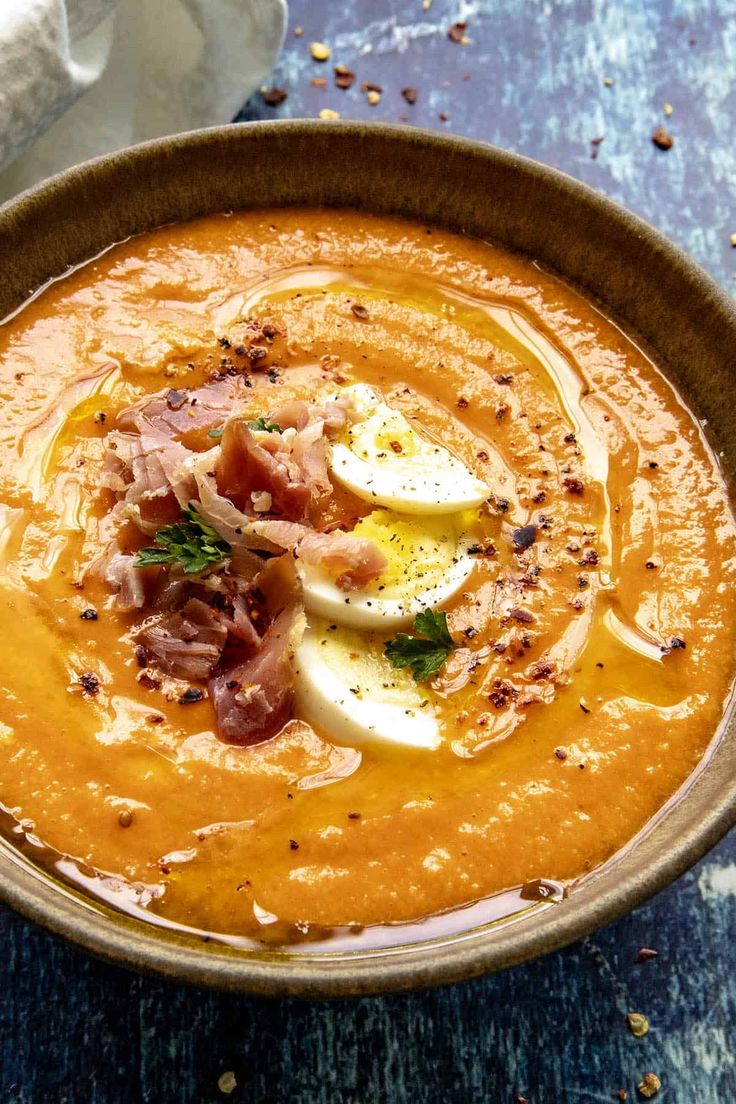 Salmorejo Cordobes (Traditional Spanish Tomato and Bread Cream)