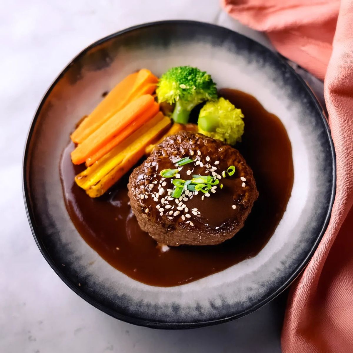 Japanese Hamburger Steak (Hambagu)