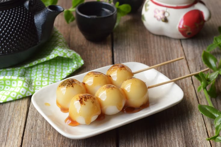 Mitarashi Dango (Rice Dumplings)