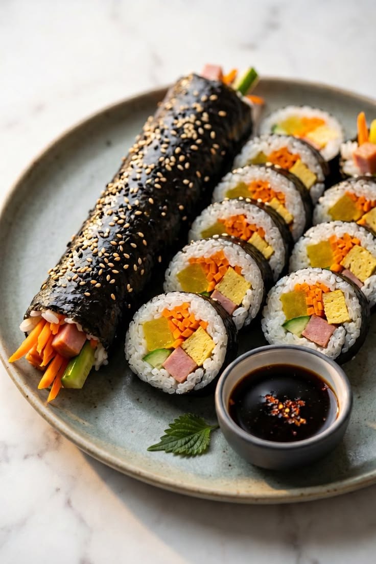 Classic Gimbap (Korean Seaweed Rice Rolls)