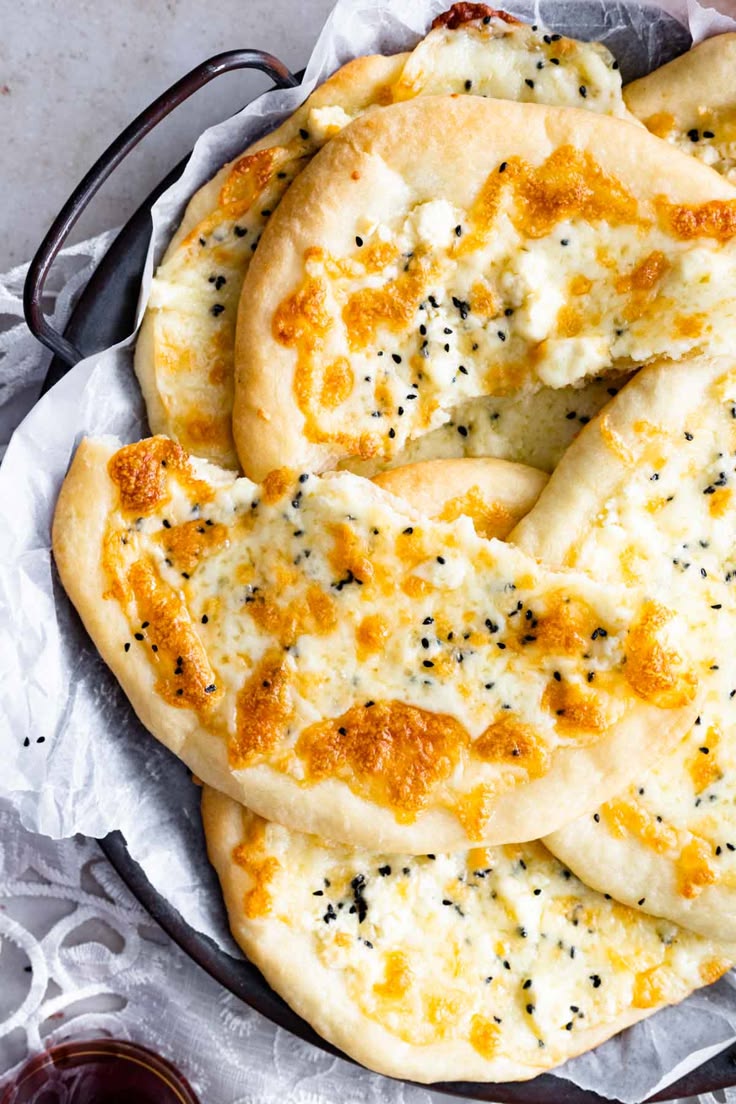 Manakish Cheese (Arabic Cheese Flatbread)