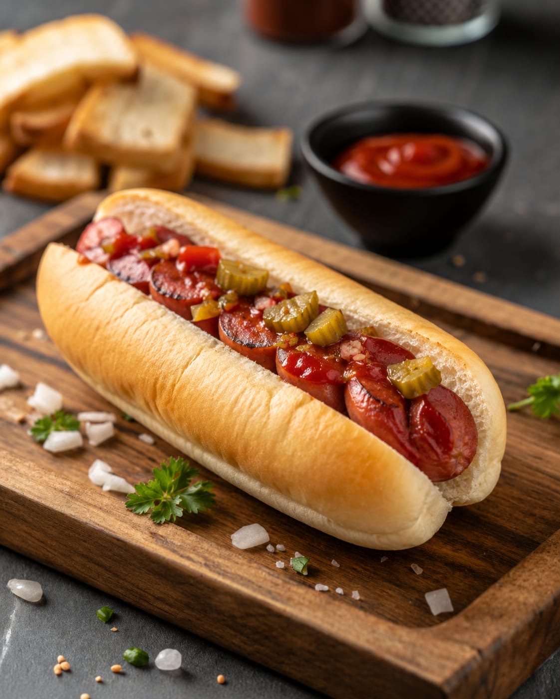 Sosisli Sandvic (Turkish Sausage Sandwich)