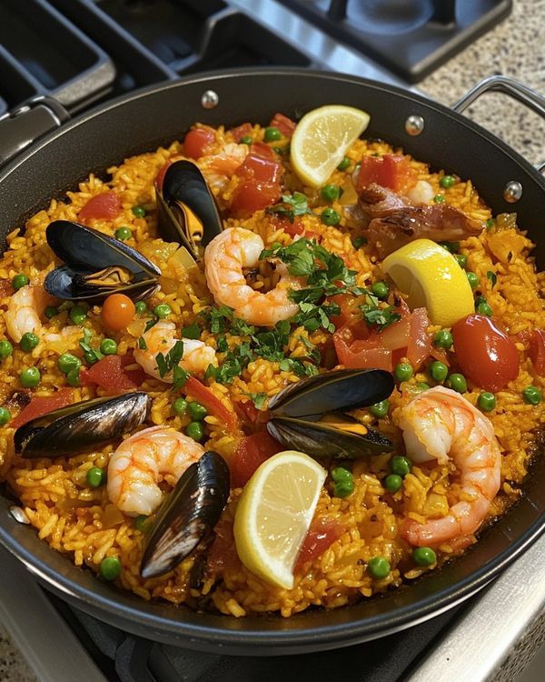 Seafood Paella (Spanish Paella de Mariscos)