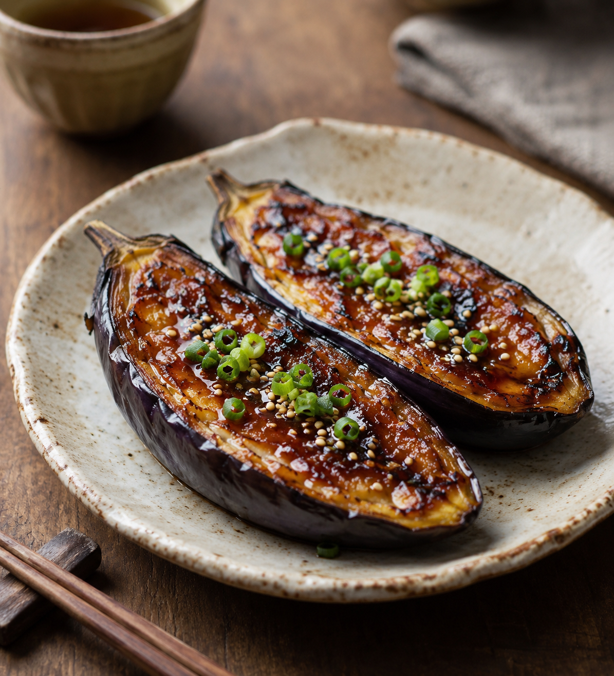 Nasu Dengaku (Grilled Eggplant with Miso Glaze)