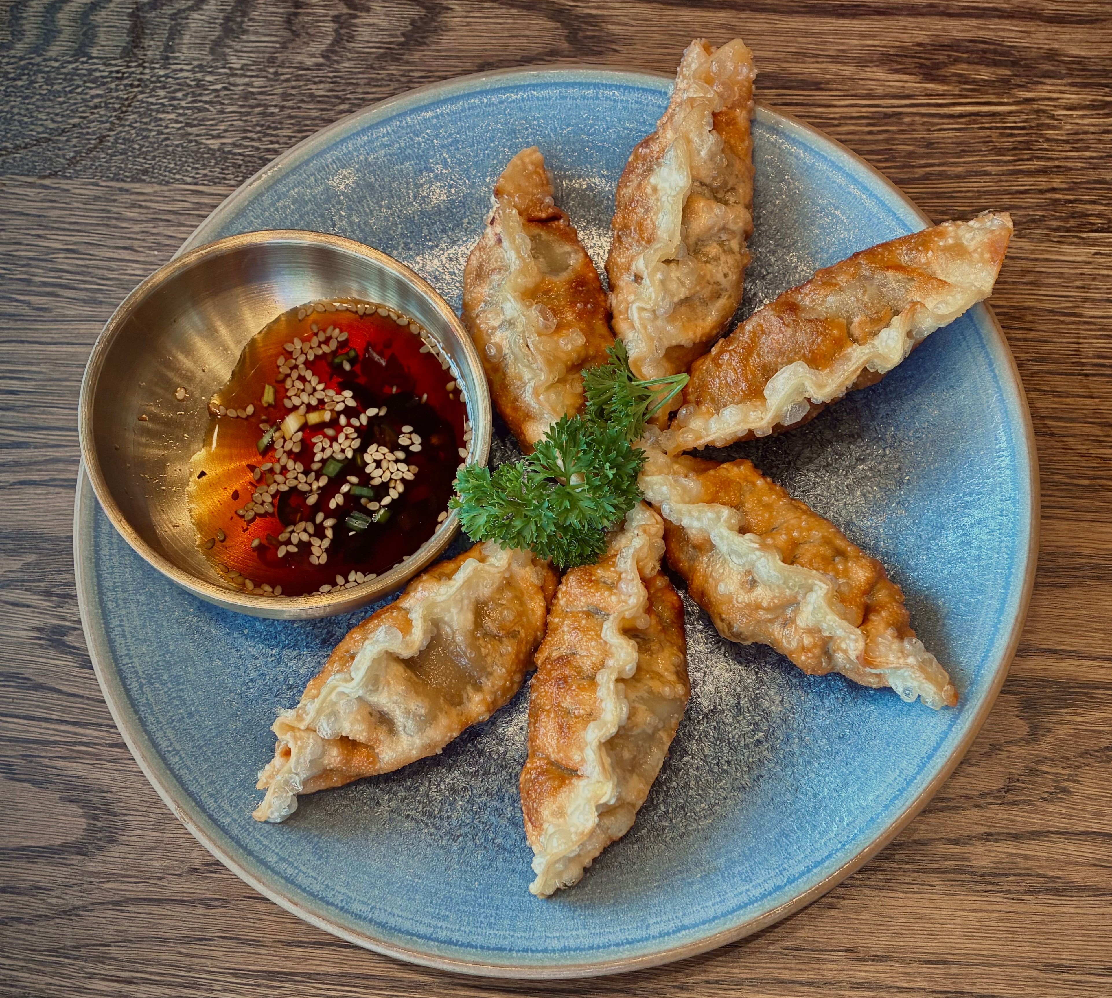 Korean Yaki Mandu (Korean Pan-Fried Dumplings)