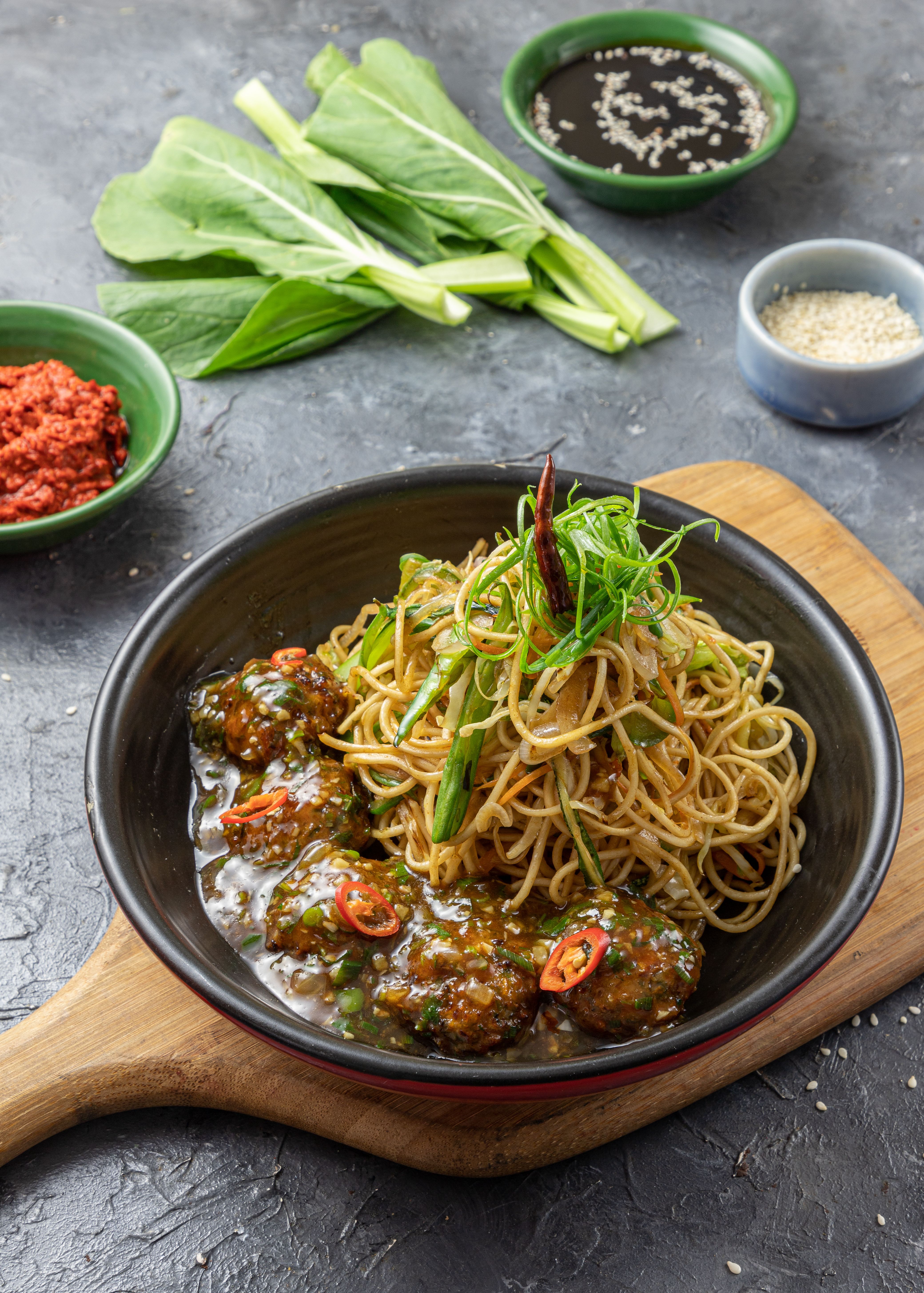 Thai Meatballs with Noodles