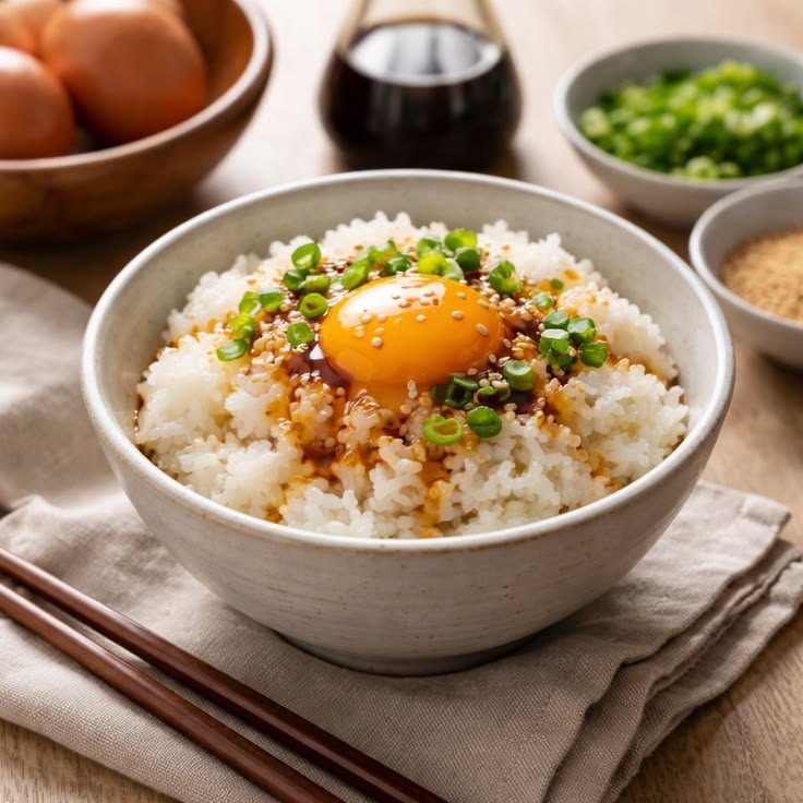 Tamago Kake Gohan (Japanese Egg on Rice)