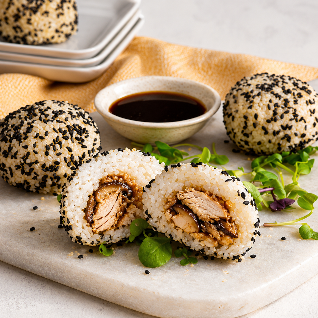 Chicken And Shiitake Rice Balls