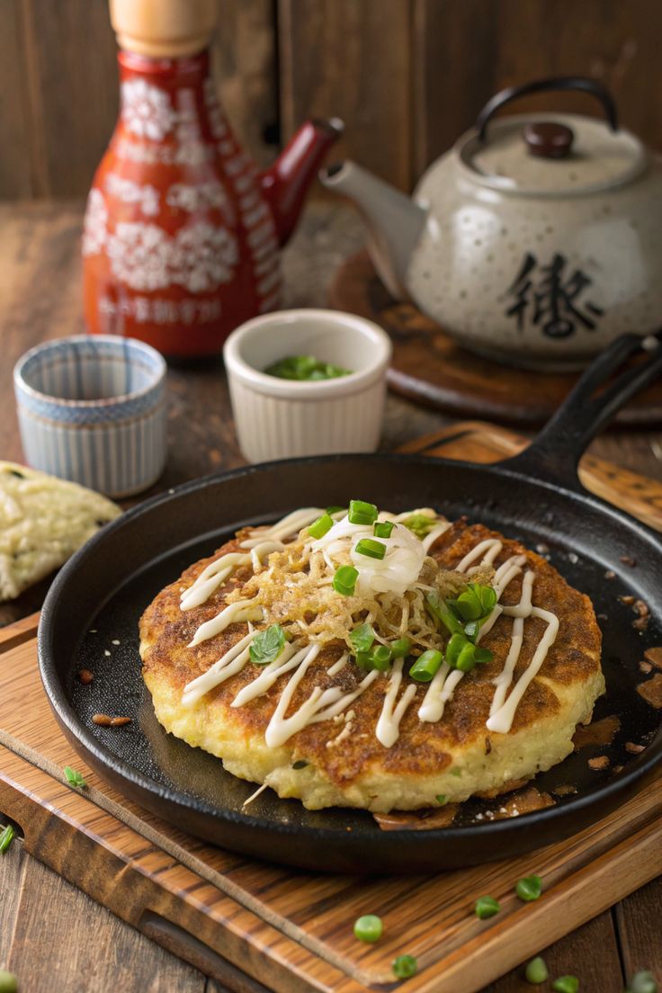 Okonomiyaki (Savory Japanese Cabbage Pancake)