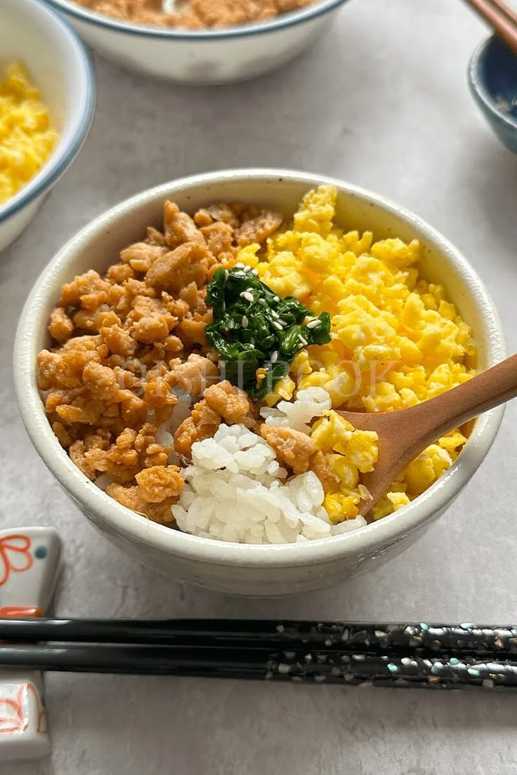 Halal Tori Soboro Don (Ground Chicken Rice Bowl)