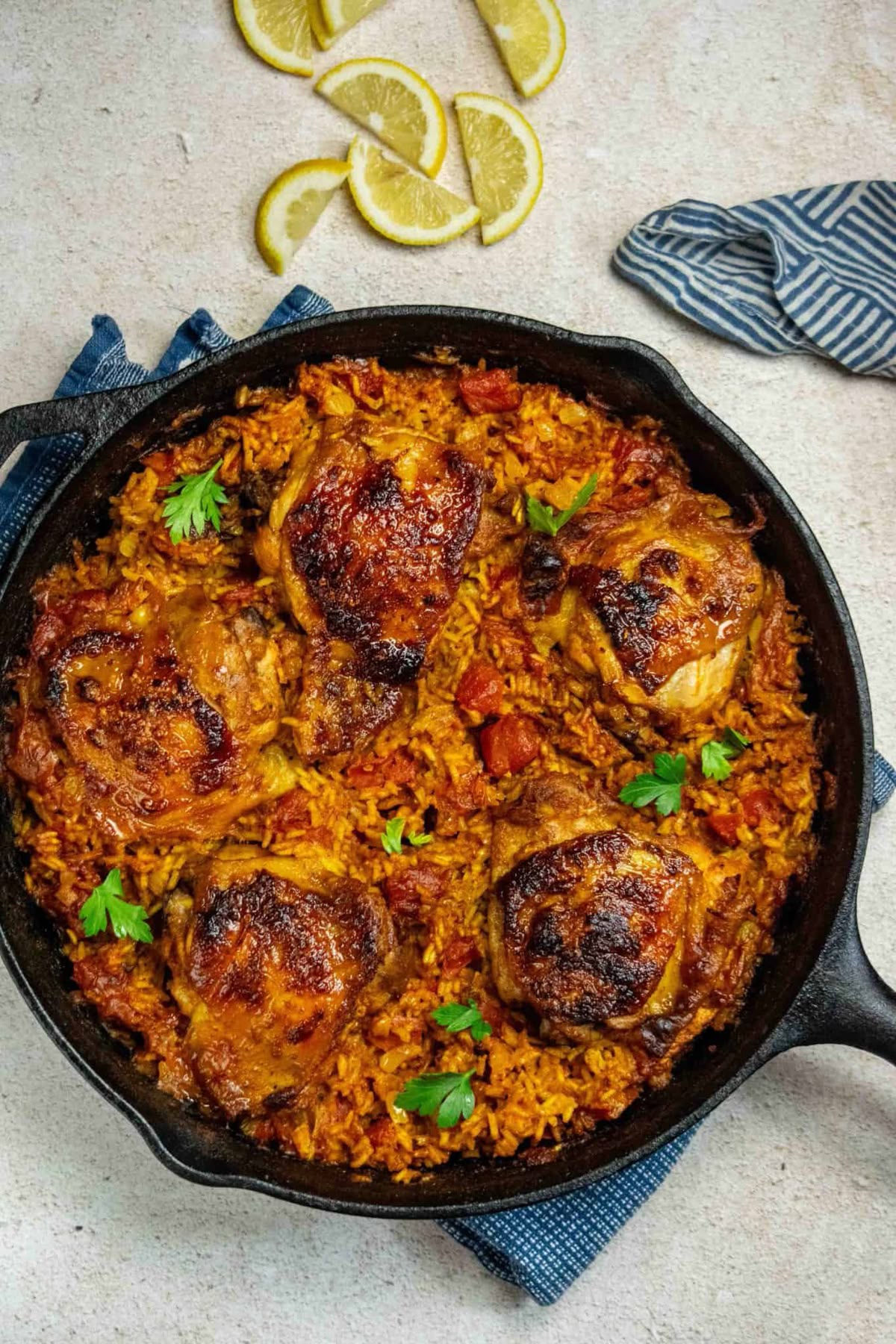 Spanish Chicken and Dirty Rice (One-Pan Oven Baked)