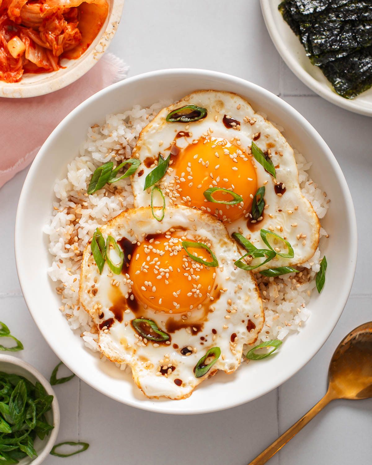 Korean Rice and Egg Breakfast Bowl