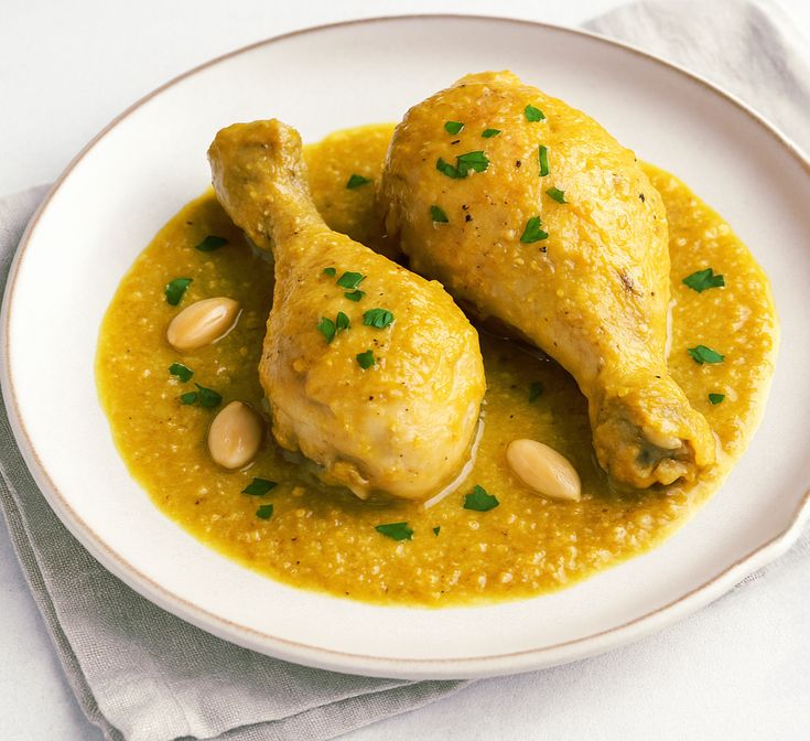 Pollo en Pepitoria (Spanish Chicken in Almond Sauce)