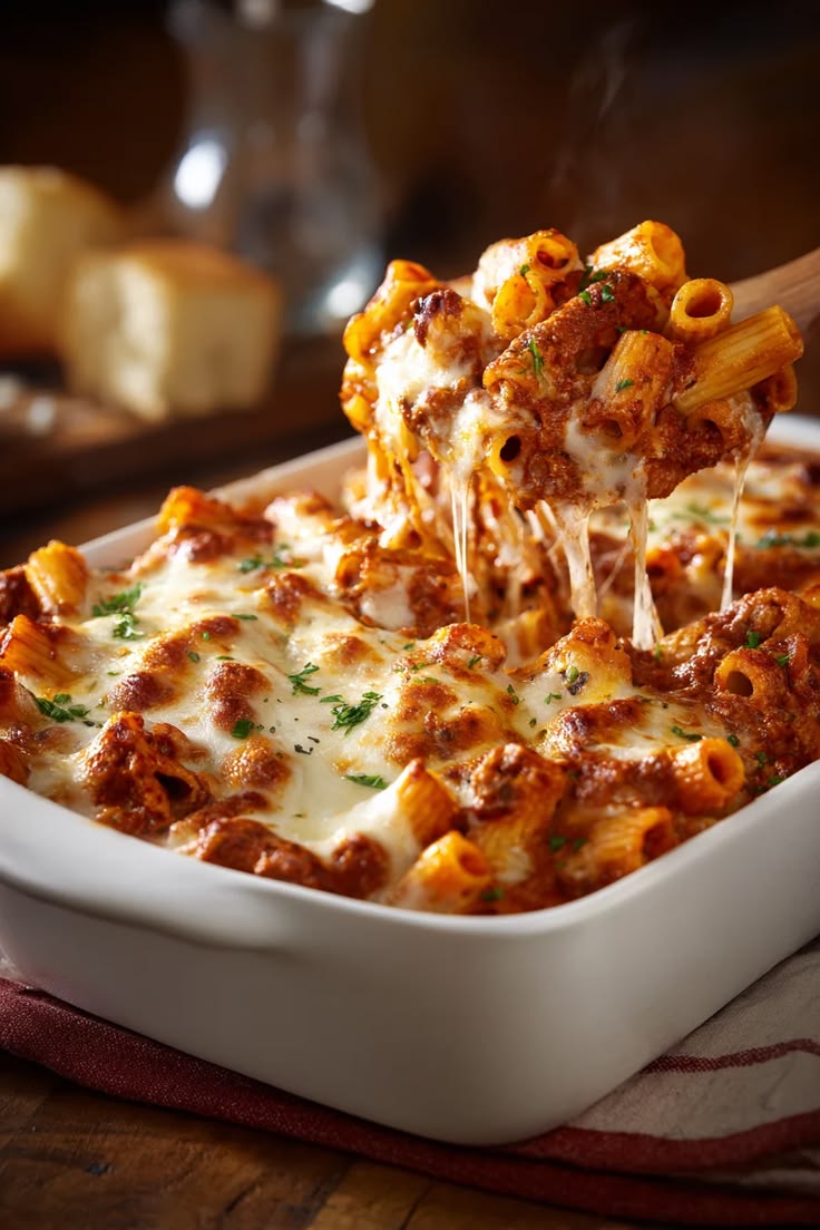 Classic Baked Ziti (Cheesy Italian Pasta Bake)