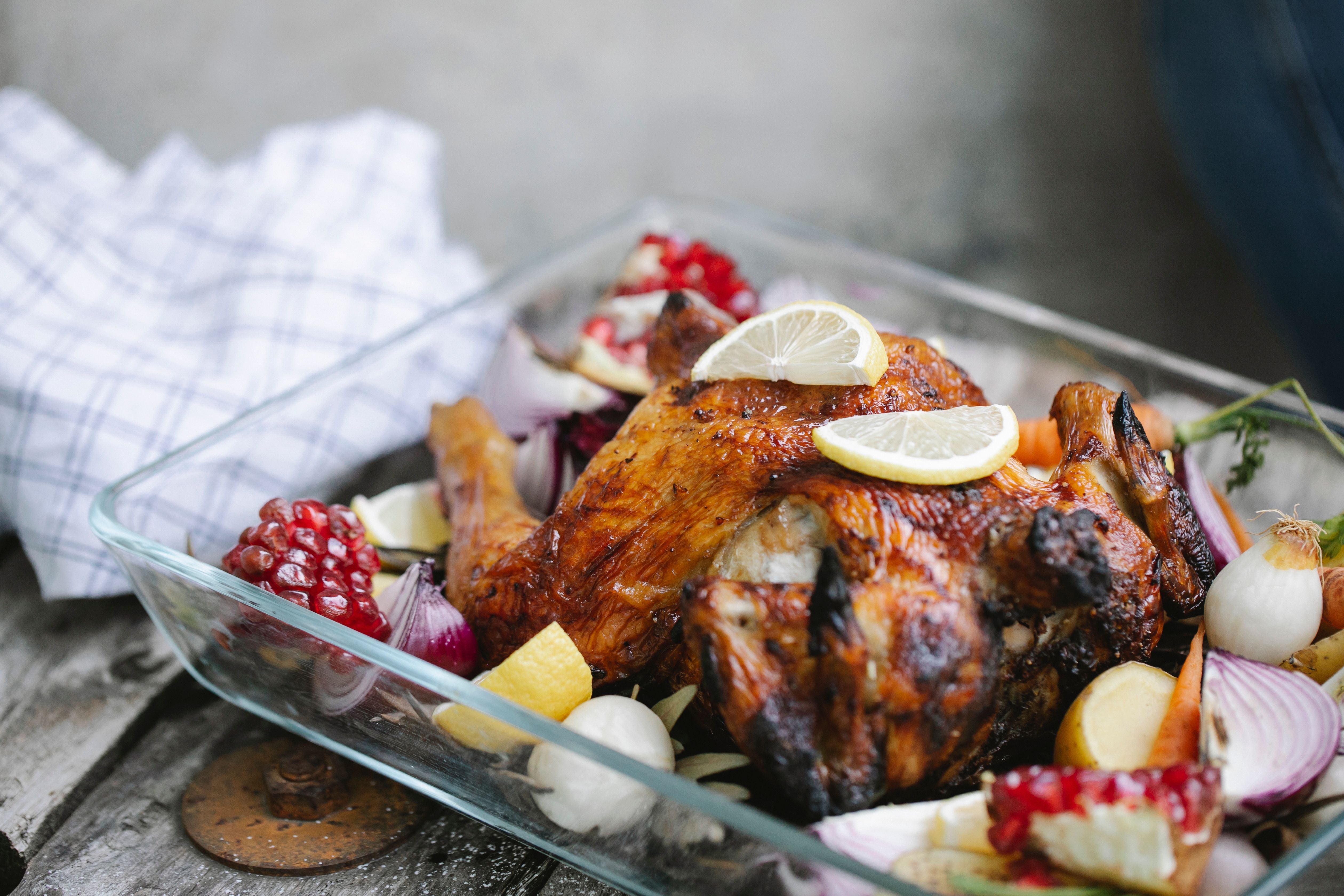 Oven-Baked Chicken with Honey Lemon Vegetables
