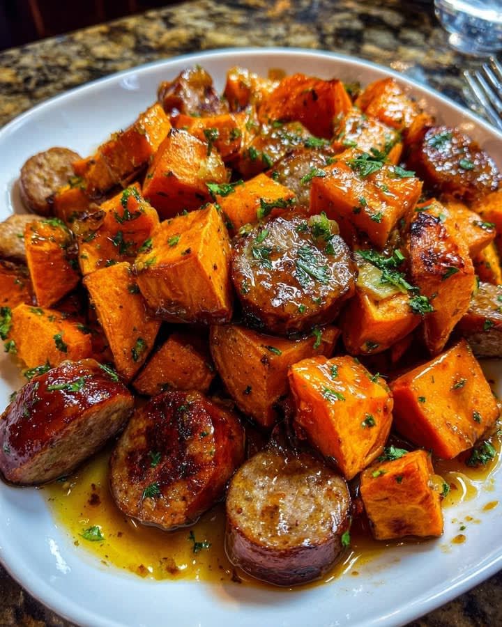 Sweet Potato and Sausage Jeon With Yangnyeom Dipping Sauce