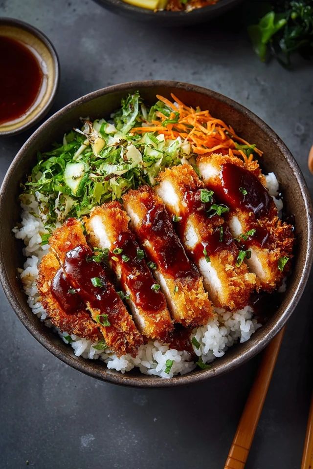 Halal Tonkatsu Chicken Rice Bowl
