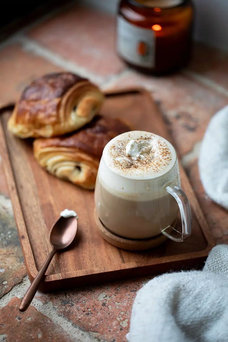 French café au lait served in a wide cup with coffee and milk.