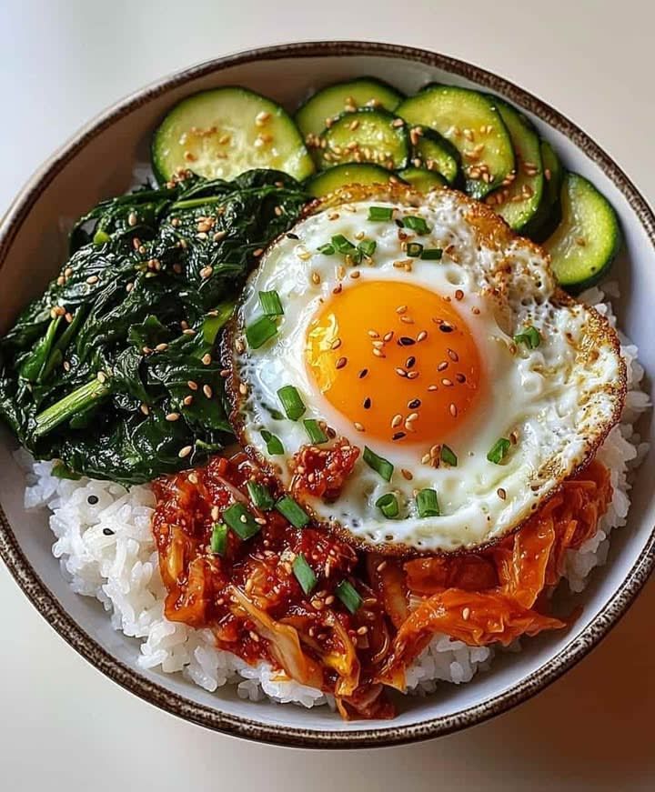 Egg and Kimchi Rice Bowls