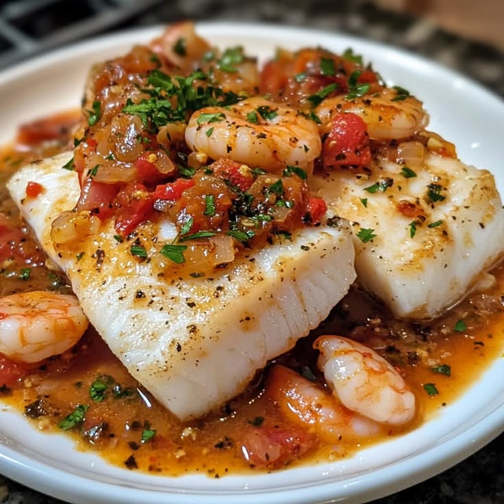 Bacalao al Vizcaina (Cod in Roasted Pepper Sauce)