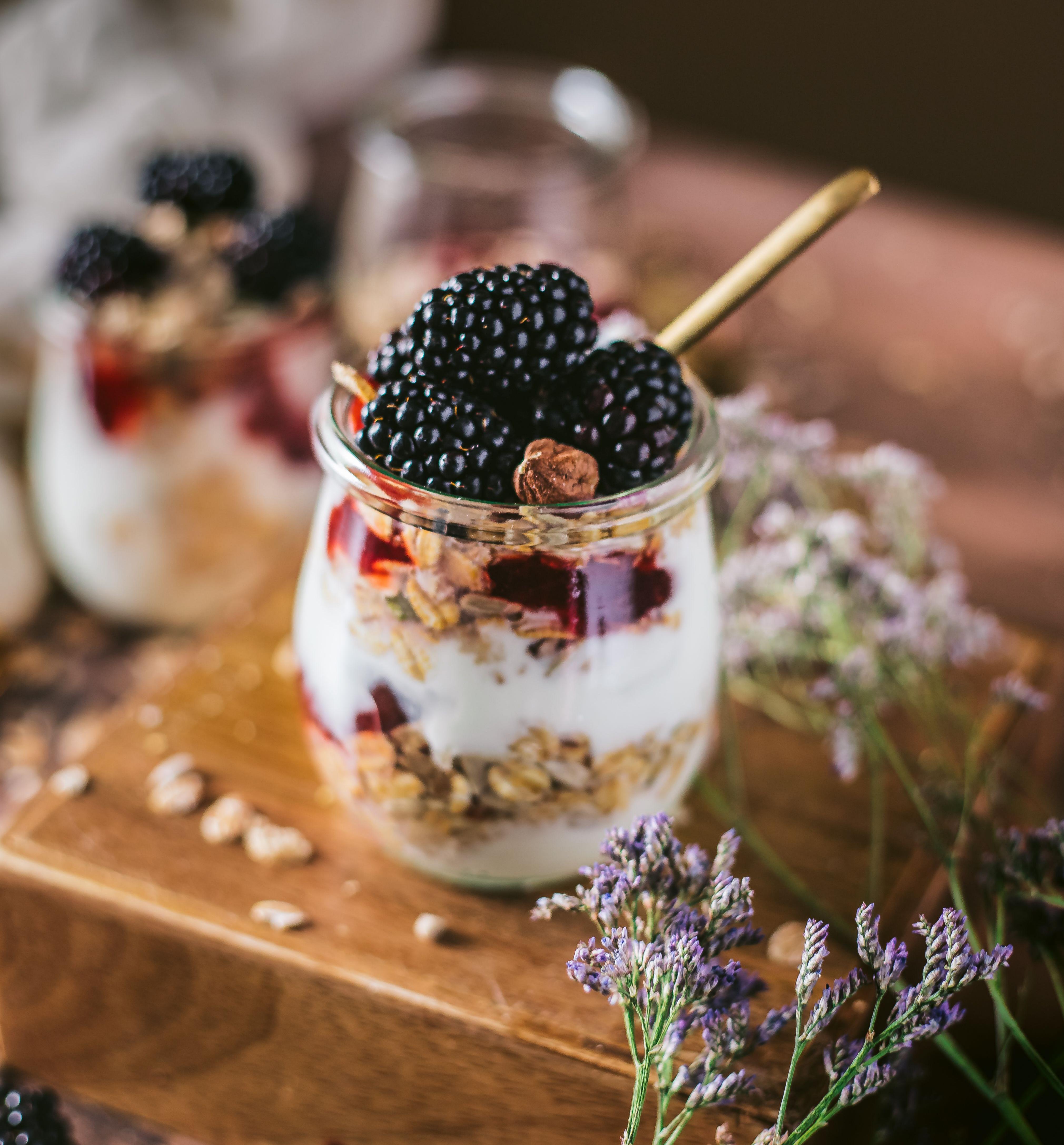 Yogurt Parfait with Fresh Fruits & Nuts