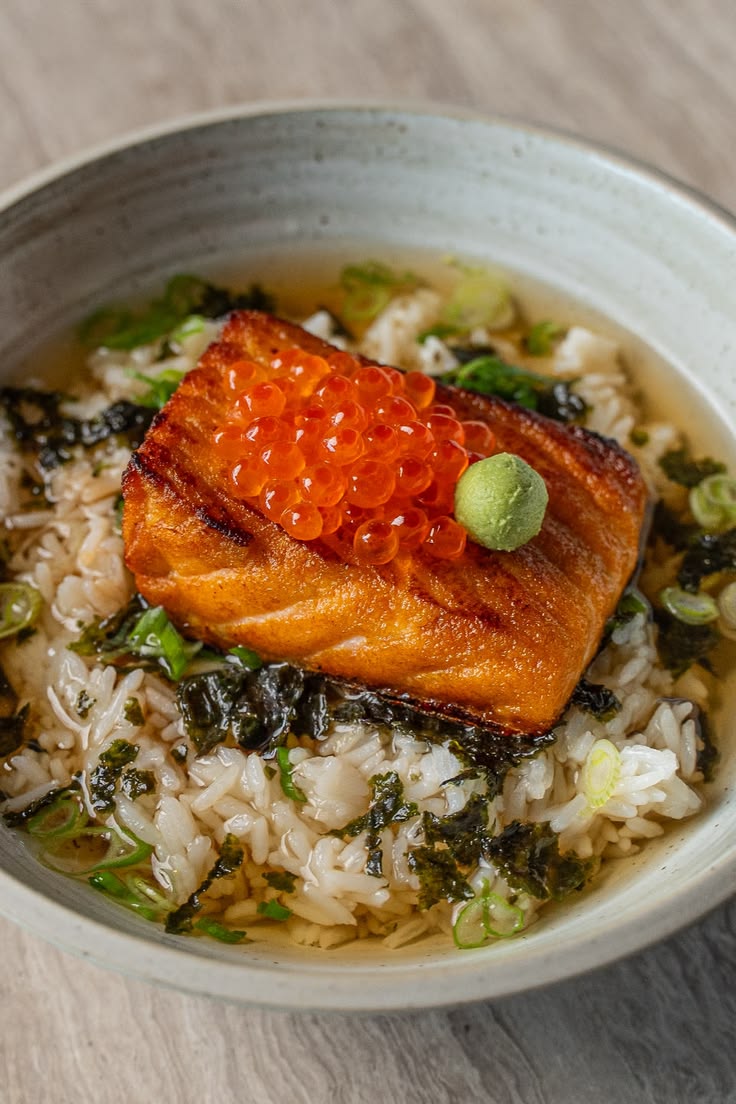 Salmon Ochazuke (Tea Rice Bowl)