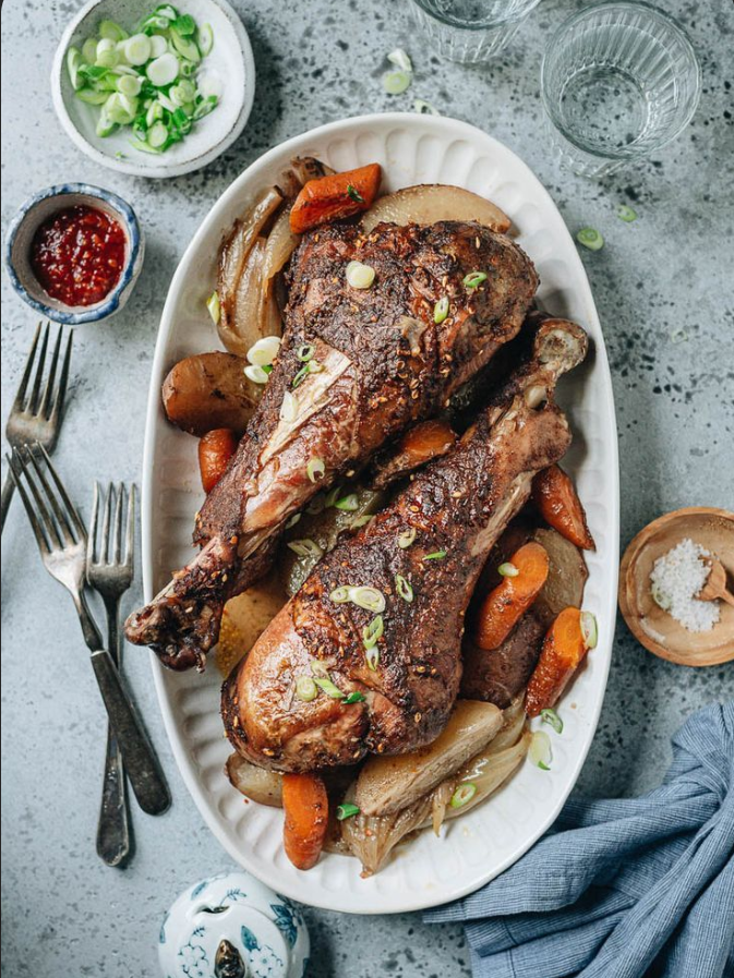 Slow Roasted Turkey Legs