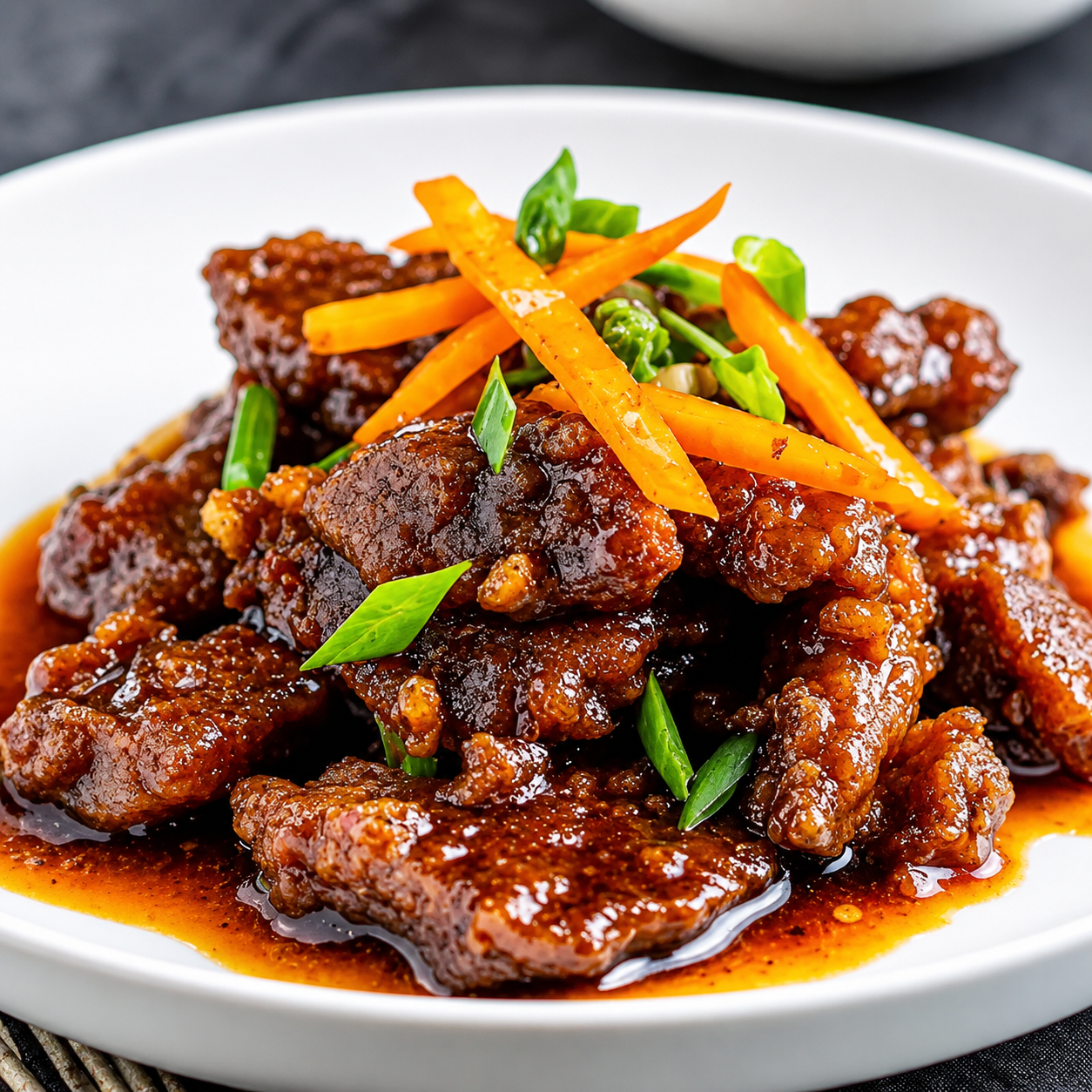 Orange Beef (Crispy Beef without Deep-Frying)