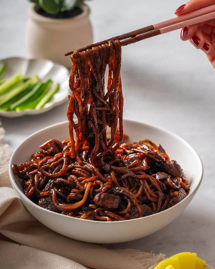 Jjajangmyeon (Korean Black Bean Noodles)