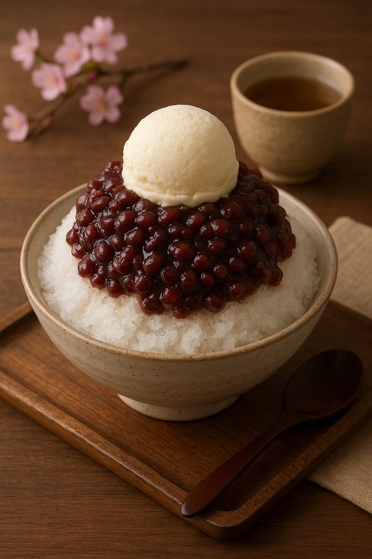 Patbingsu (Korean Shaved Ice Dessert)