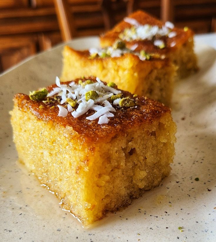 Revani (Turkish Semolina Syrup Cake)